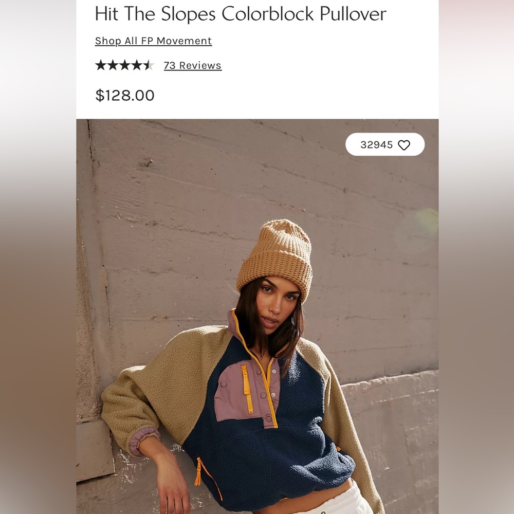 Free People Hit the Slopes Clockblock pullover